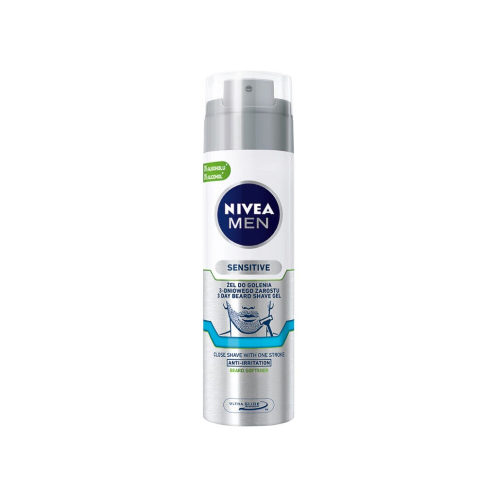 Nivea Men Sensitive 3-Day Beard Shaving Gel Anti-Irritation – 200ml