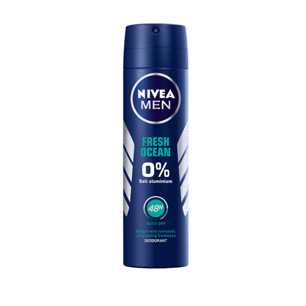 Nivea Men Fresh Ocean 0% Aluminium 48H Quick Dry Deodorant Spray – 150ml
