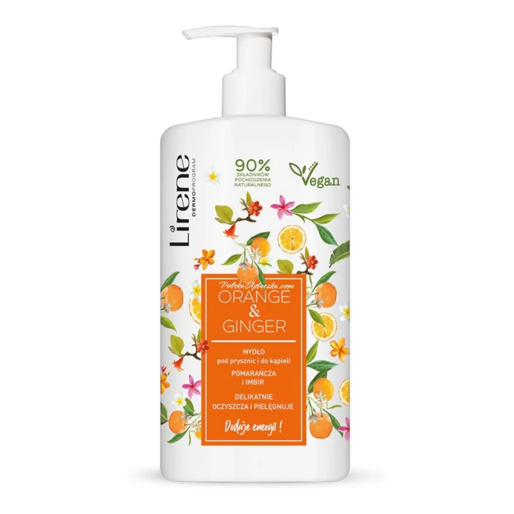 Lirene DermoProgram – Orange & Ginger Shower and Bath Soap – 500ml