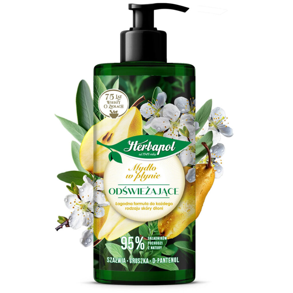 Herbapol – Refreshing Liquid Soap Mild Formula for All Skin Types of Hands – 390ml