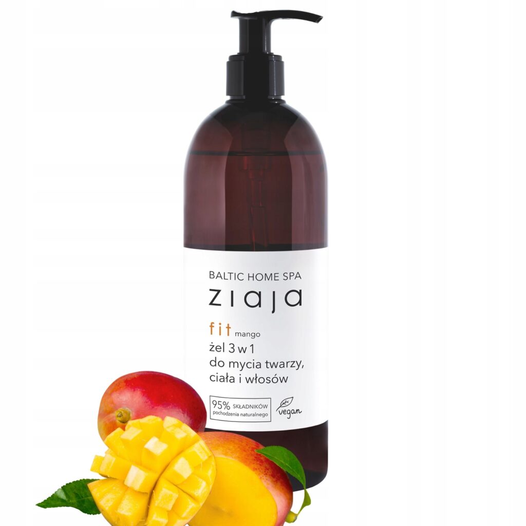 Ziaja Baltic Home Spa Fit Mango 3-in-1 Gel for Face, Body, and Hair – 500ml