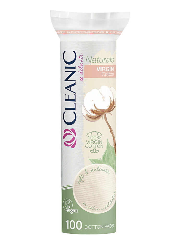 Cleanic Naturals Virgin Cotton Cotton Pads – 100 pcs