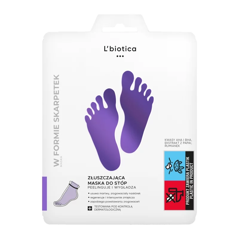 L'biotica – Exfoliating Foot Mask – 1 pair