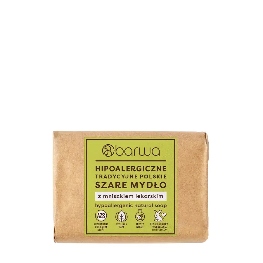 Barwa Cosmetics – Hypoallergenic Traditional Polish Grey Soap with Dandelion – 100g