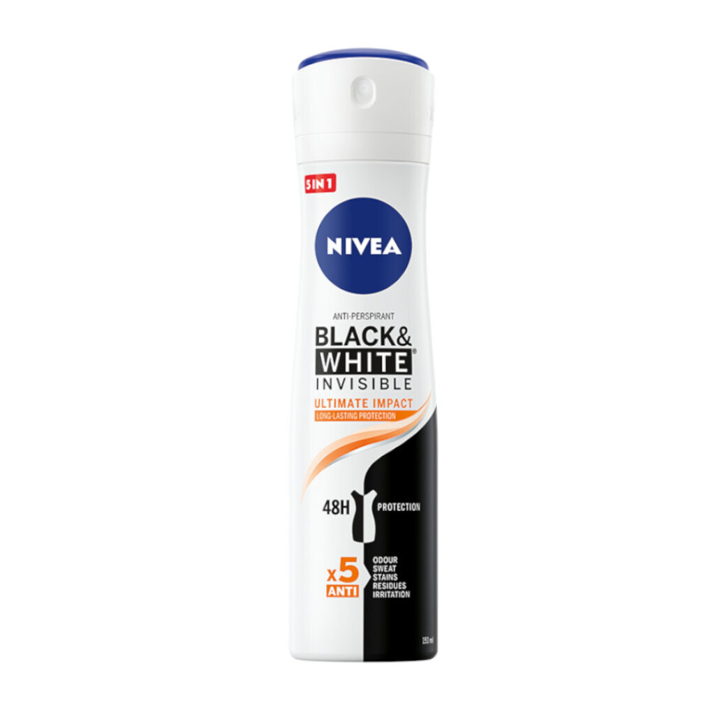 Nivea Black & Ultimate Impact 5in1 48H Anti-Perspirant Spray – 150 ml