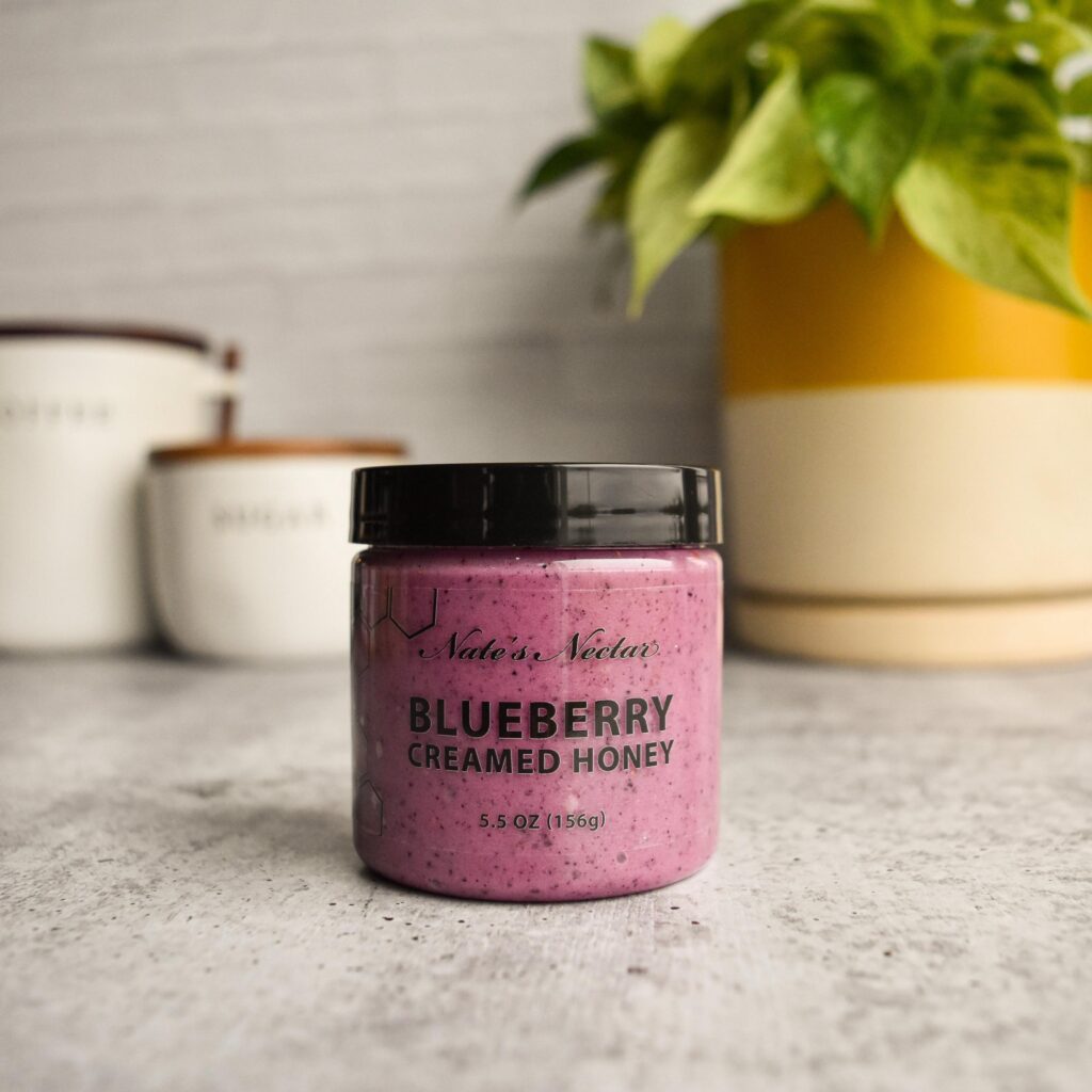 Nate's Nectar Blueberry Creamed Honey – 5.5 OZ (156g)