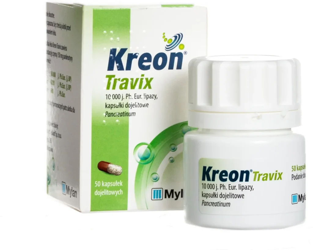 Kreon Travix – Digestive Enzymes – Lipase, Amylase & Protease – 50 Capsules