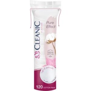Cleanic Cotton Pads – Pure Effect – 100% Cotton – 120 Pads