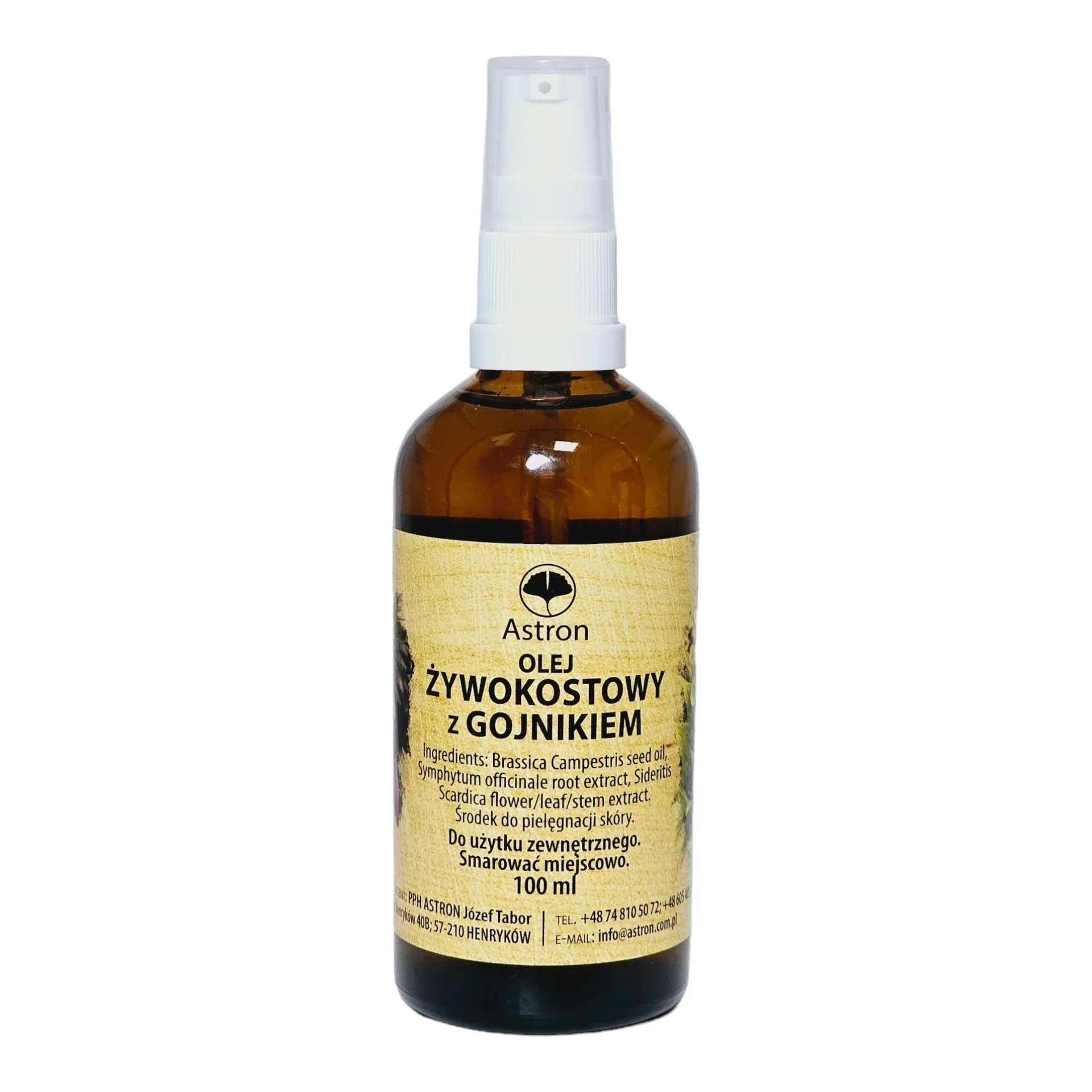 Comfrey Oil with Greek Mountain Tea herbal skin care oil 100mL