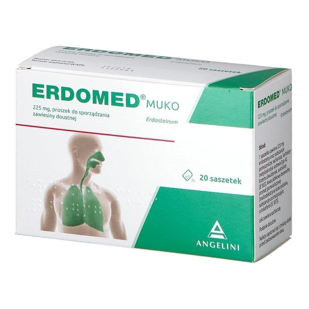 Erdomed Muko – Effective Mucus Relief Sachets with Erdosteine 225 mg