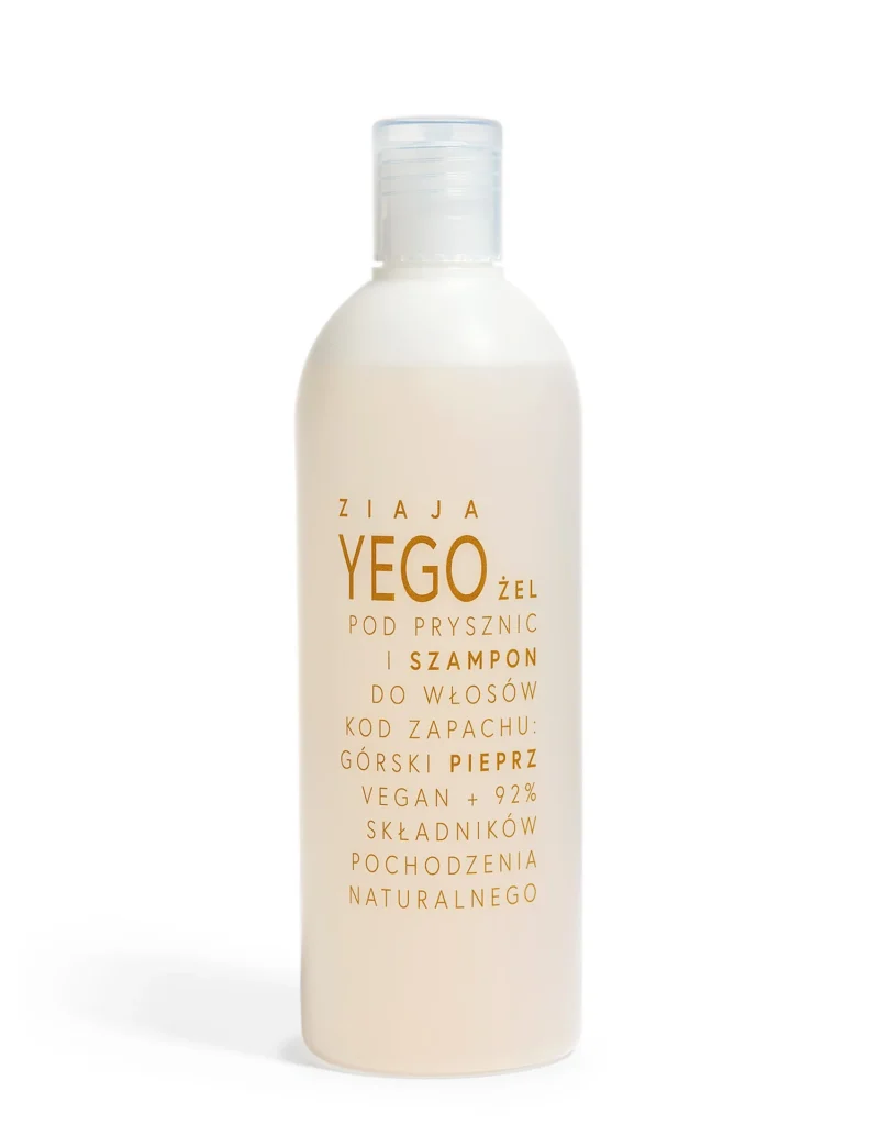 Ziaja Yego Pepper Shower Gel & Shampoo 400ml – Refreshing Men's 2-in-1