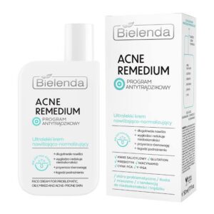 Bielenda Acne Cream ultra-light moisturizing normalizing cream 50ml. Bielenda Acne Cream ultralekki krem nawilżający do cery trądzikowej 50 ml