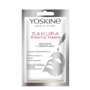 Yoskine Geisha Sakura Mask 20ml nourishing firming face mask. Yoskine Geisha Sakura Maska Sakura srebrna 20 ml odżywcza ujędrniająca