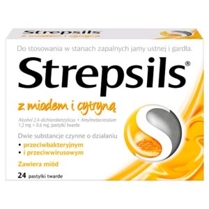 Strepsils Honey and Lemon Lozenges – 24 Lozenges
