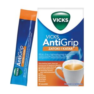 Vicks AntiGrip Zatoki i Katar – Cold & Sinus Relief – 10 Sachets