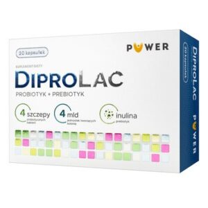 DiproLac Probiotic + Prebiotic – 20 Capsules