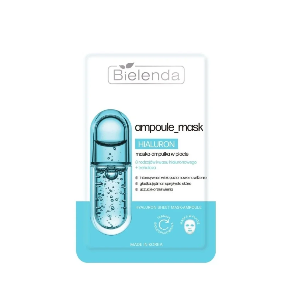 Bielenda Ampoule Mask Hialuron – 8 Types of Hyaluronic Acid – Hydrating Sheet Mask