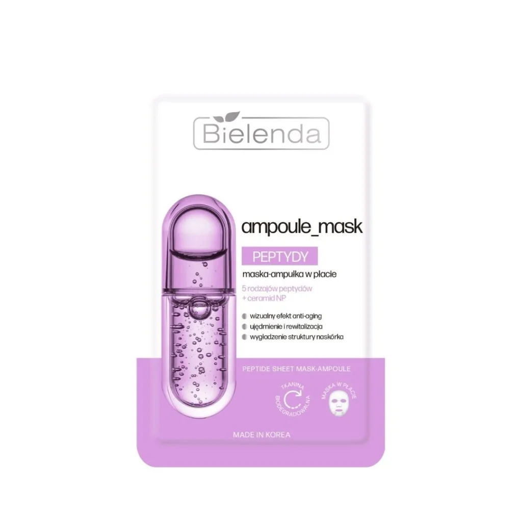 Bielenda Ampoule Mask Peptides – 5 Peptides & Hydrating Complex – 1 Sheet Mask