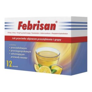 Febrisan – Effervescent Cold & Flu Powder – 12 Sachets