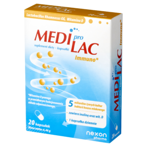 Mediprolac Immuno – Probiotic with Vitamin D – 20 Capsules