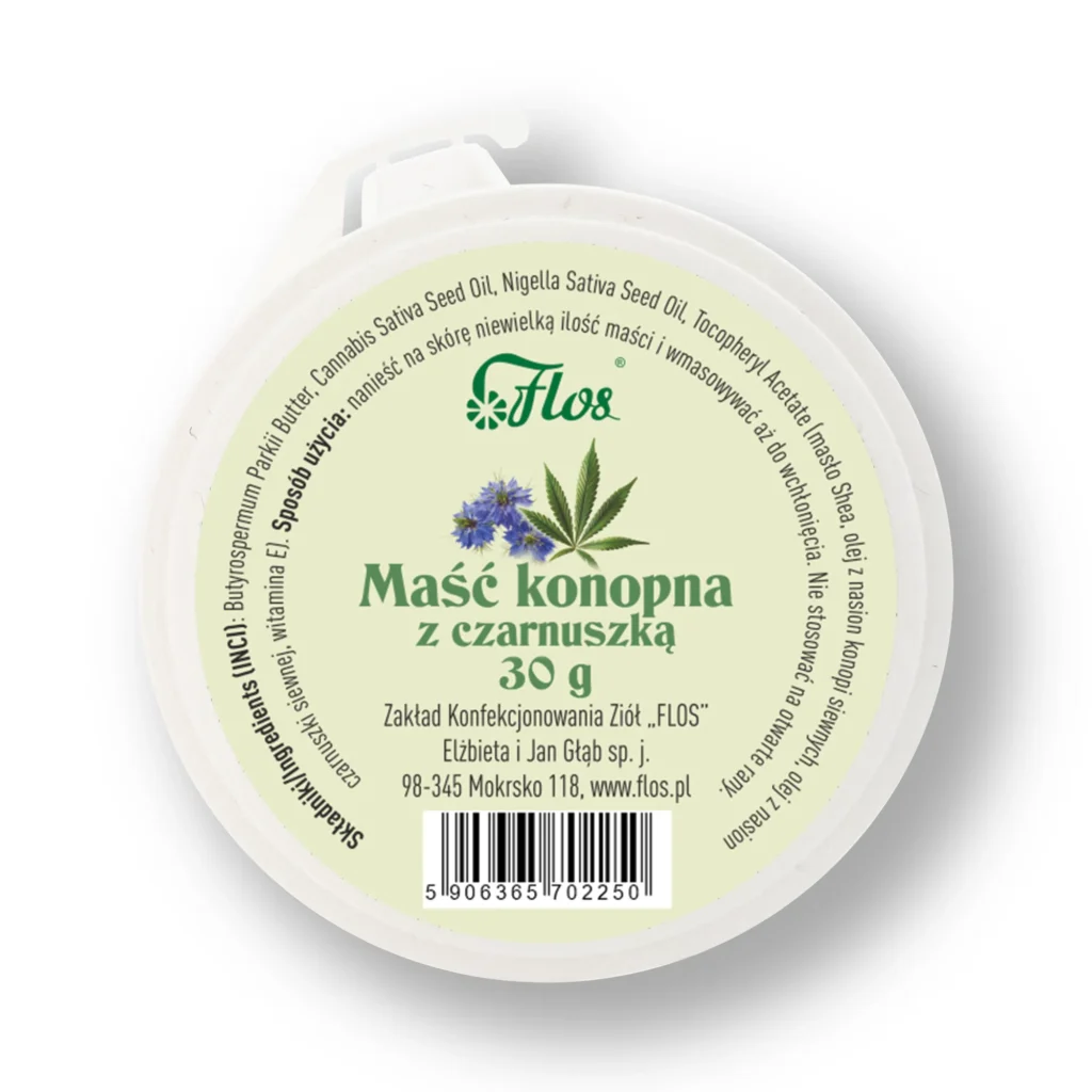 Maść Konopna z Czarnuszką Flos – Nourishing Hemp, Black Seed & Vitamin E Skin Care – 30 g