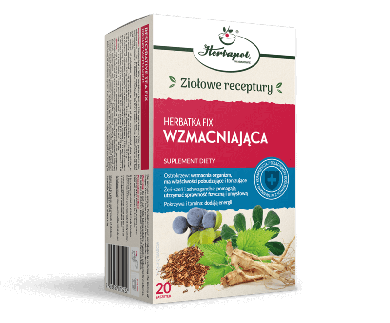 Herbapol Herbatka Fix Wzmacniająca – Powerful Herbal Vitality Support - 20 TB