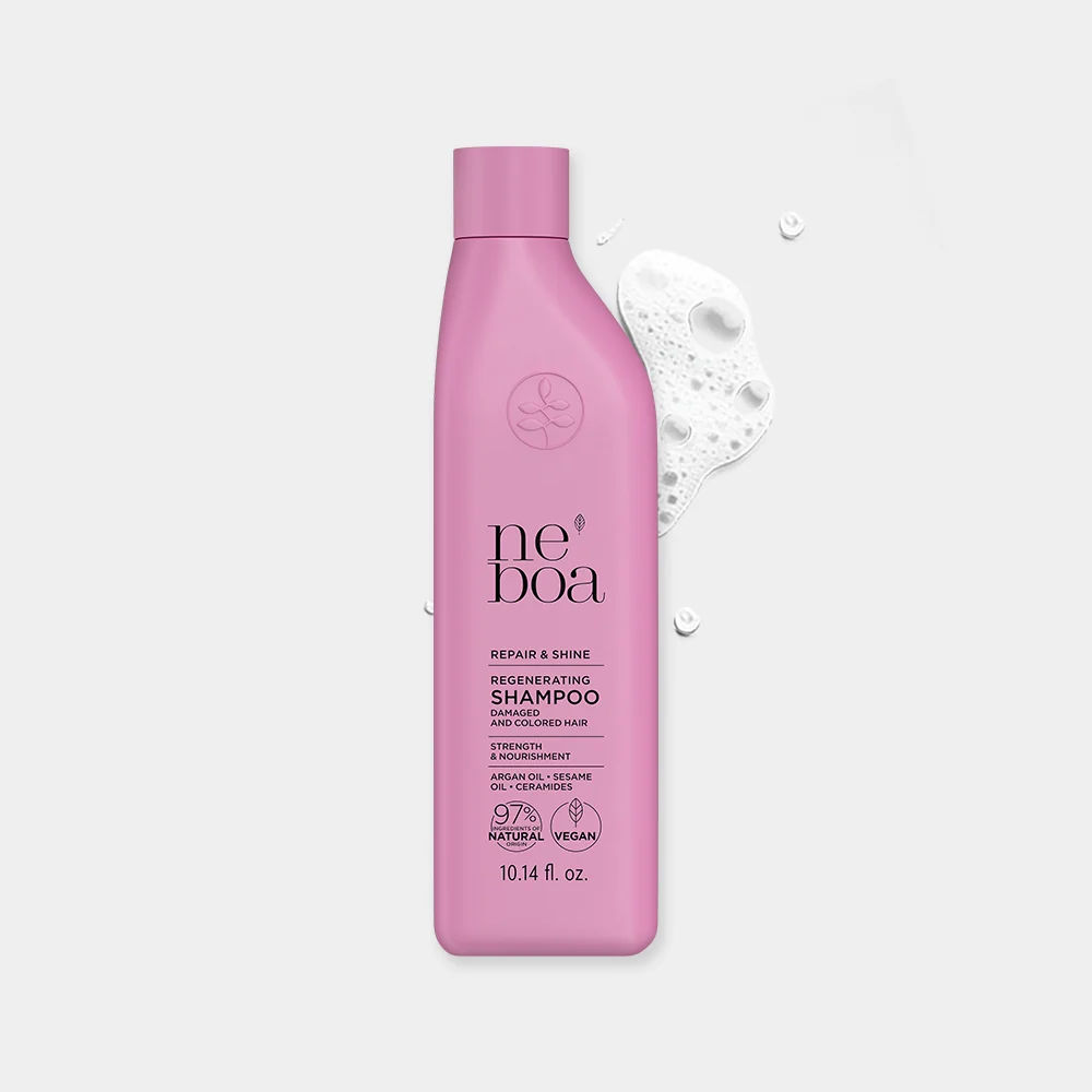 Neboa Regenerating Shampoo – Powerful 3-Step Repair & Shine Hair Care - 10.14 fl oz