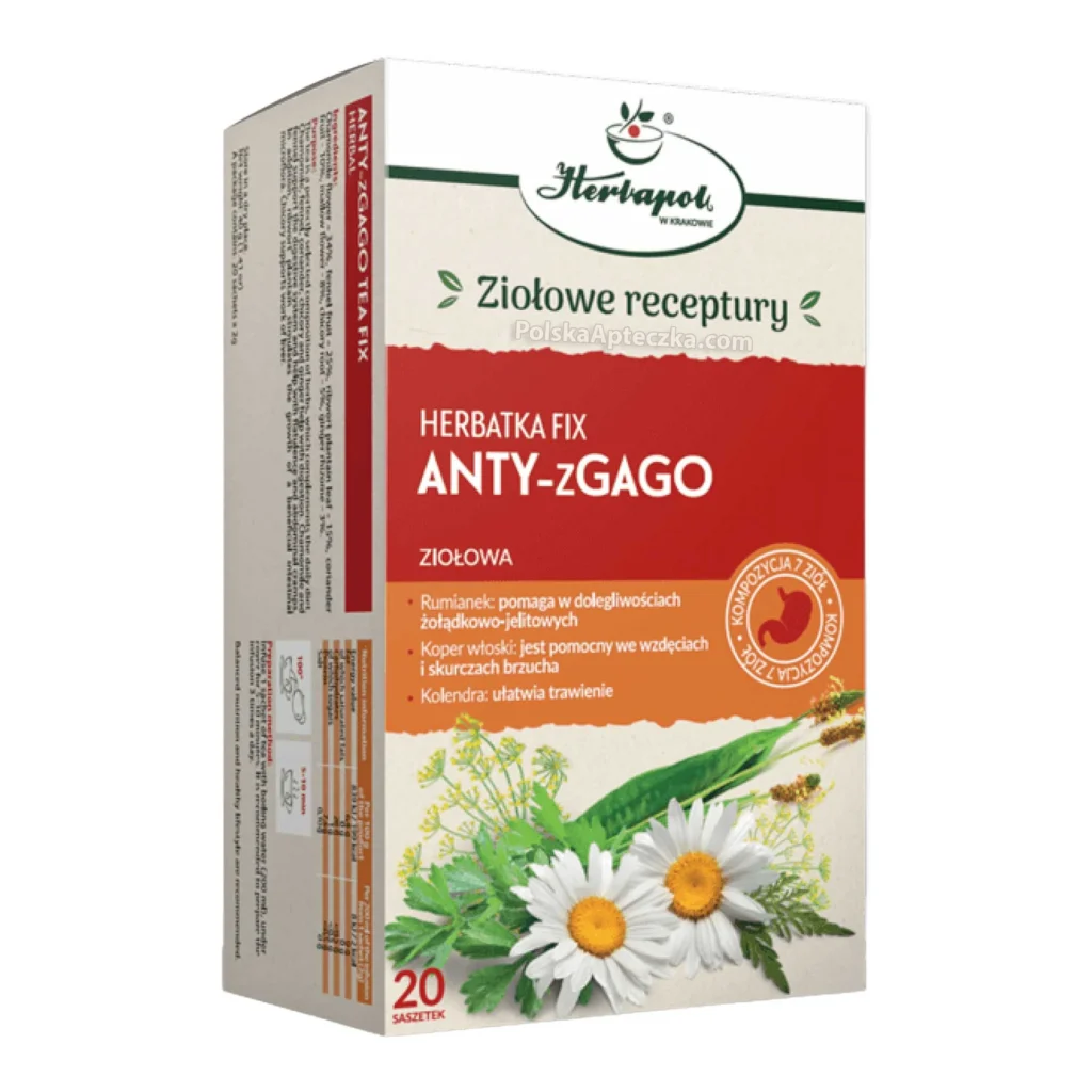 Herbapol Herbatka Fix Anty-zGago – Powerful Digestive Herbal Tea - 20 TB