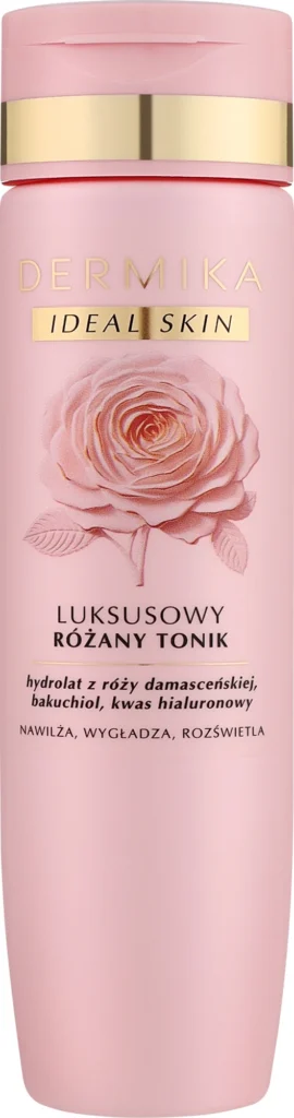 Dermika Ideal Skin Luksusowy Różany Tonik – Powerful 3-Step Rose Hydration & Glow Care - 200 mL