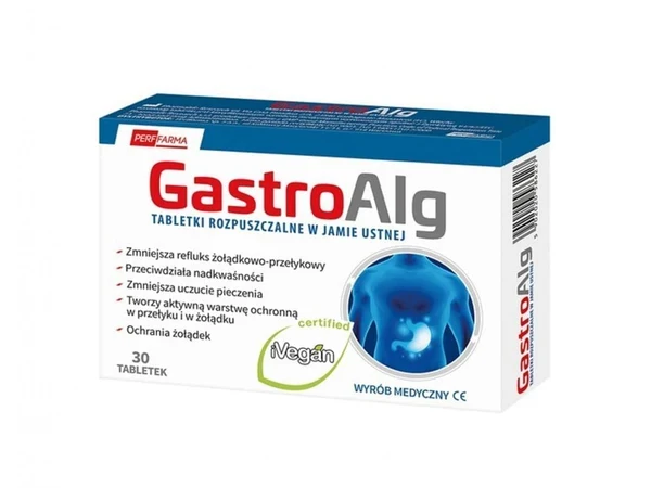 GastroAlg – Advanced Reflux & Heartburn Relief Tablets – Protective Digestive Barrier – 30 Tablets