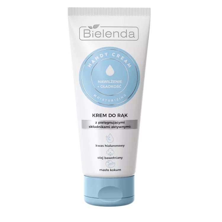 Bielenda Moisturizing and Smoothing Hand Cream – Hyaluronic Acid, Cottonseed Oil & Kokum Butter – 50 mL