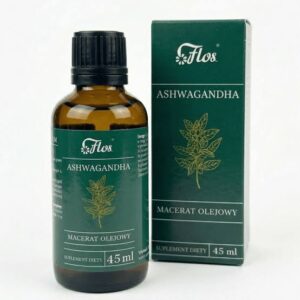 Ashwagandha Macerat Olejowy – Olej Lniany z Korzeniem Ashwagandhy – 45 mL