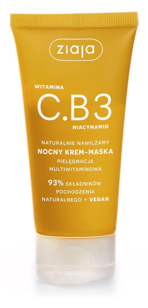 Ziaja Vitamin C.B3 Niacinamide Night Cream-Mask – Multi-Vitamin Smoothing & Moisturizing Night Care – 50 mL