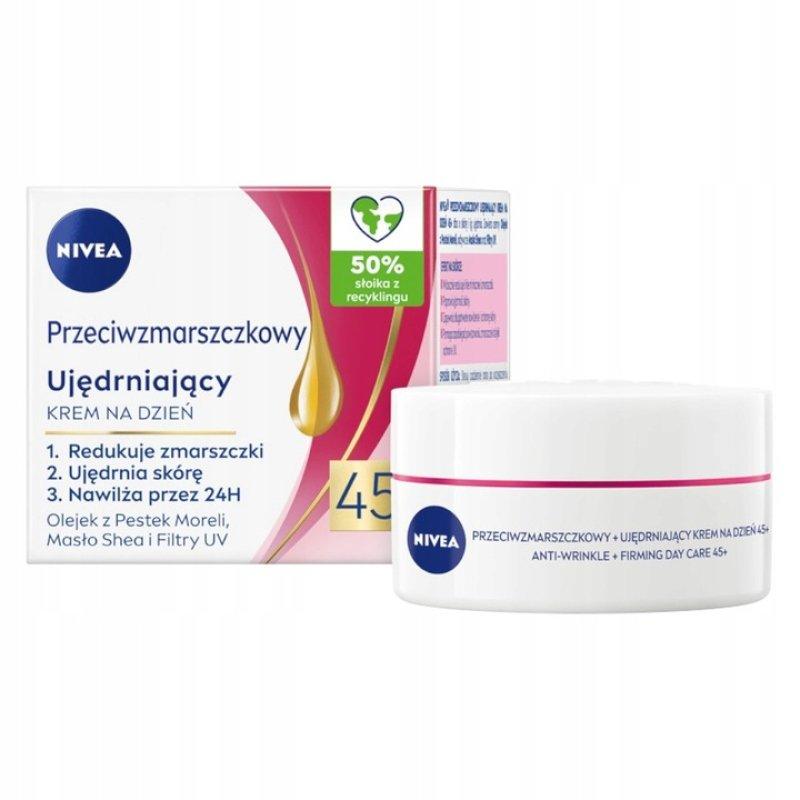 Nivea Ujędrniający Krem na Dzień 45+ 50 ml | Powerful Anti-Wrinkle Firming Cream