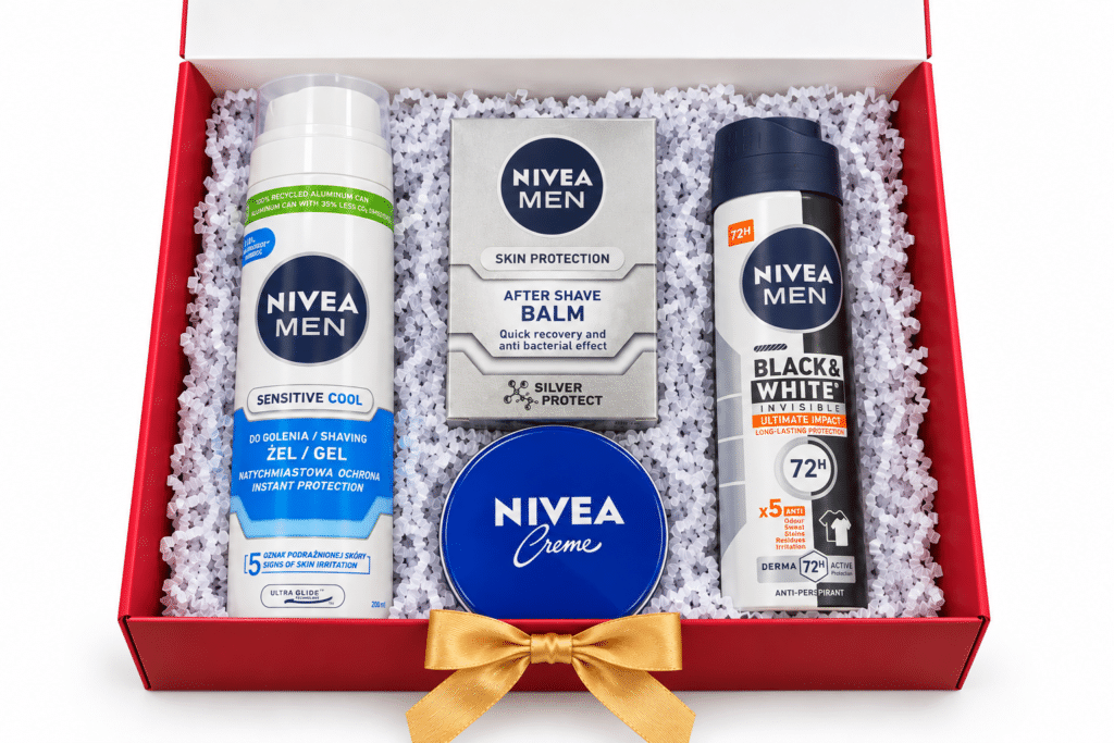 NIVEA Men Gift Set | 4-Piece Grooming & Skincare Set