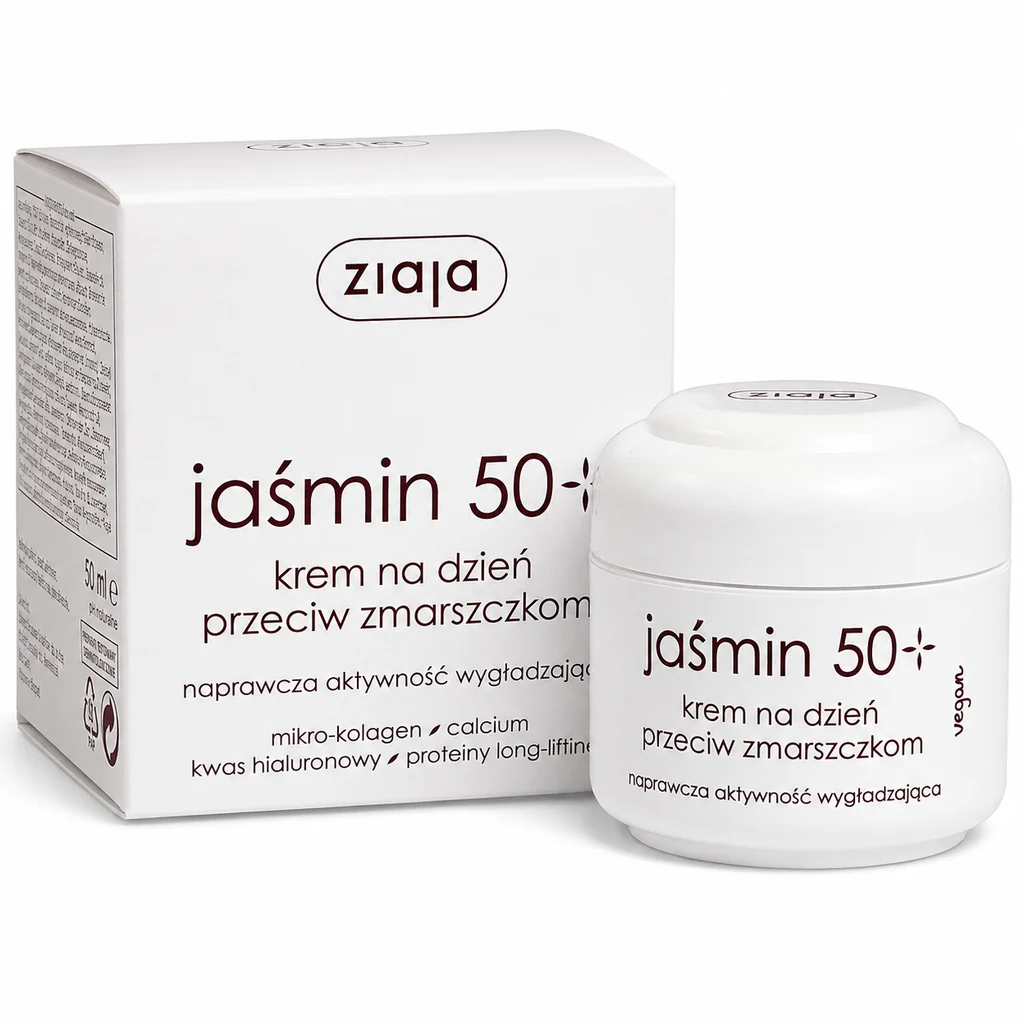 Ziaja Jasmin 50+ Krem na Dzień 50 ml | Powerful Anti-Wrinkle Day Cream