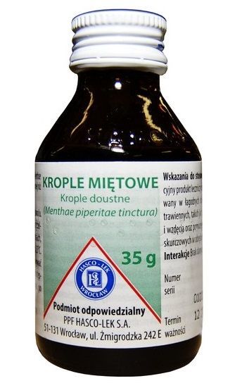 Krople Miętowe – Traditional Peppermint Digestive Drops for Indigestion & Bloating – 35 g