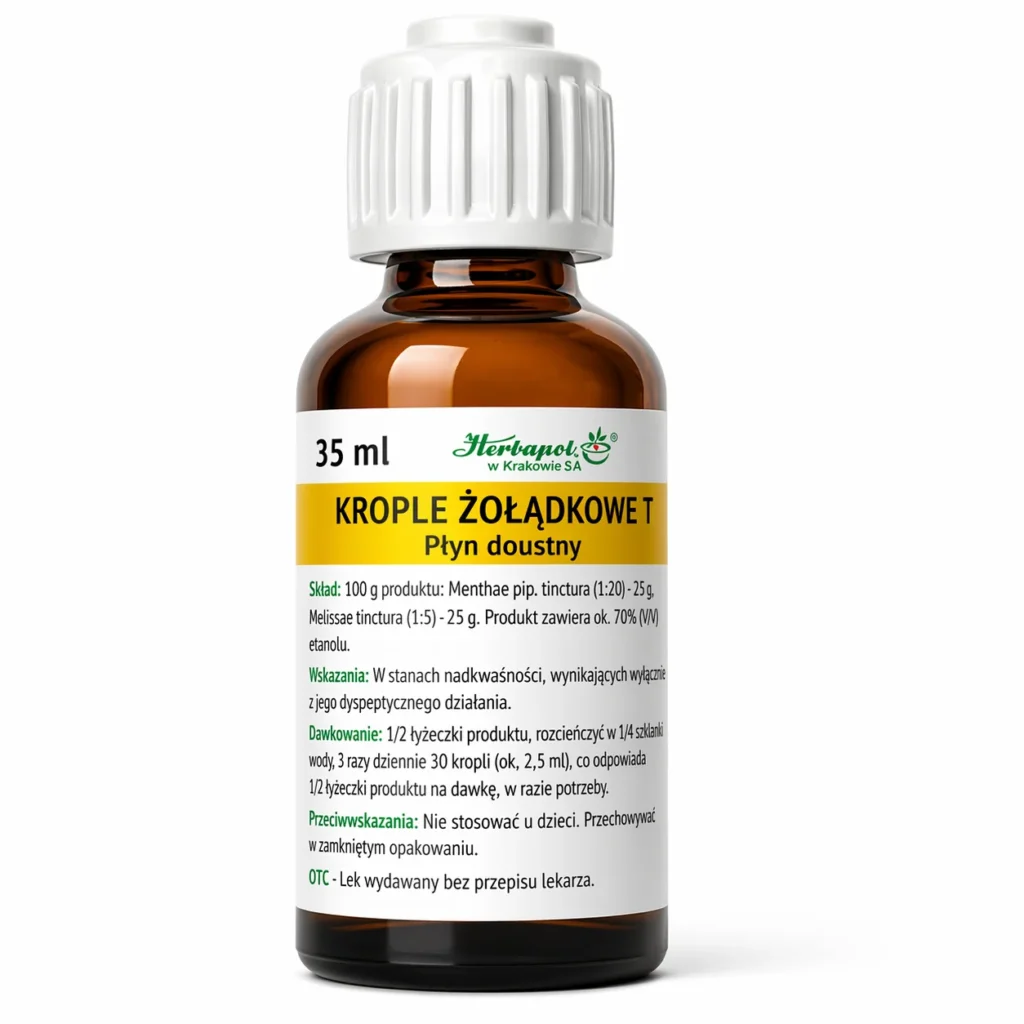 Krople żołądkowe T, Herbapol – Classic Herbal Digestive Support – 35 ml